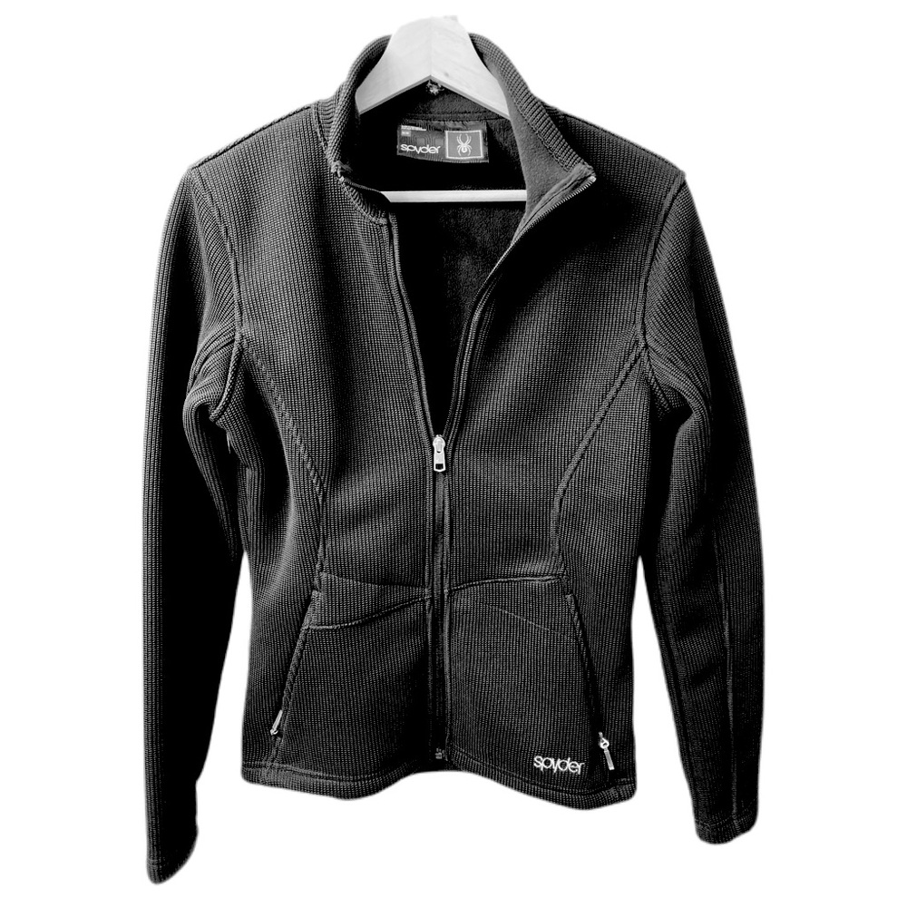🎉HP🎉 Spyder Zip Women's Black Waffle Knit Jacket